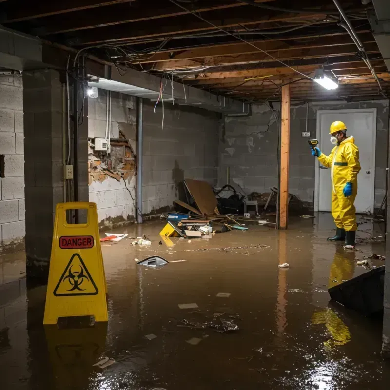 Flooded Basement Electrical Hazard in Windsor, VA Property